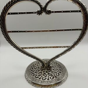Brighton Ornate Silver Heart Jewelry Stand